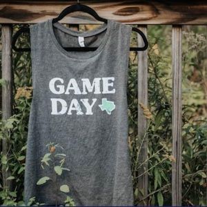 Game Day Muscle Tank Gray & Green